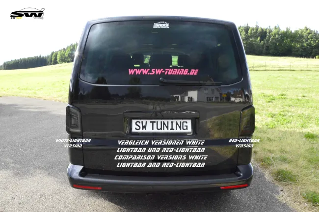 SW-Celis LED taillights for VW T5 Type 7H 7E 03-15 Black/smoke White-Lightbar
