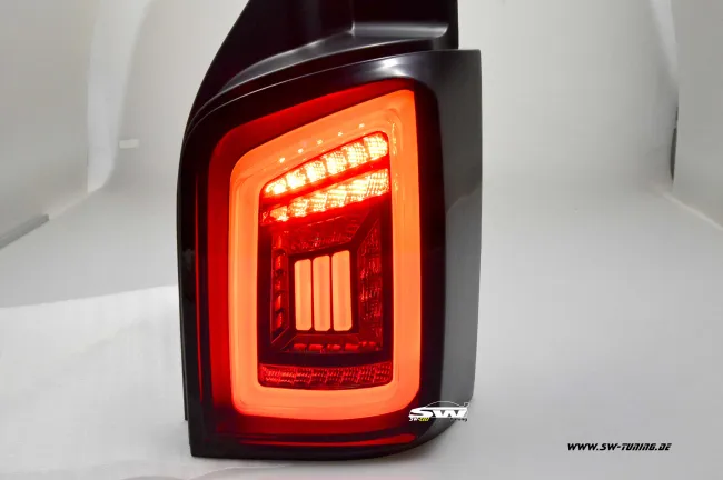 SW-Celis LED taillights for VW T5 Type 7H 7E 03-15 Black/smoke White-Lightbar