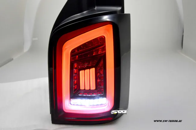 SW-Celis LED taillights for VW T5 Type 7H 7E 03-15 Black/smoke White-Lightbar