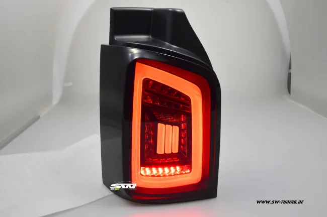 SW-Celis LED taillights for VW T5 Type 7H 7E 03-15 Black/smoke White-Lightbar