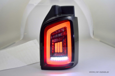 SW-Celi LED Rckleuchten fr VW T5 Typ 7H 7E 05-15 Black/smoke RED-Lightbar
