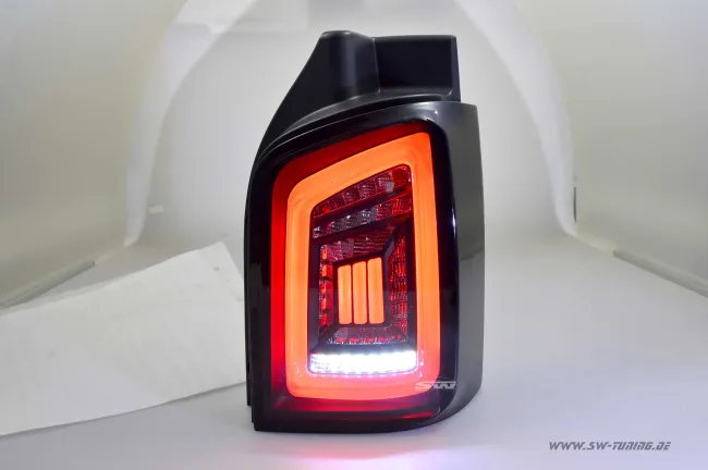SW-Celis LED taillights for VW T5 Type 7H 7E 05-15 Black/smoke RED-Lightbar