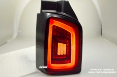 SW-Celi LED Rckleuchten fr VW T5 Typ 7H 7E 03-15 Black/smoke RED-Lightbar fr Flgeltren
