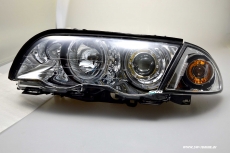angel eye headlights 3er BMW E46 sedan 4doors 98-01 High LED halo rims chrome