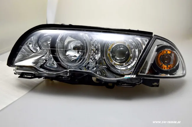 Angel Eye Scheinwerfer 3er BMW E46 Lim/Touring 98-01 High LED Standlichtringe chrom