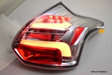 SW-Celi LED Rckleuchten fr Ford Focus Mk3 CB8 DYB 11-15 5Trer-Flieheck Lightbar chrom