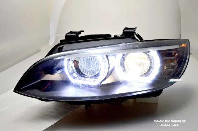 SW-Ltube Angel Eye Xenon Scheinwerfer mit AFS für 3er BMW E92 E93 05-08 High U-LED TFL-Standlicht Black