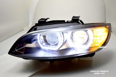 SW-Ltube Angel Eye Xenon Scheinwerfer mit AFS fr 3er BMW E92 E93 05-08 High U-LED TFL-Standlicht Black