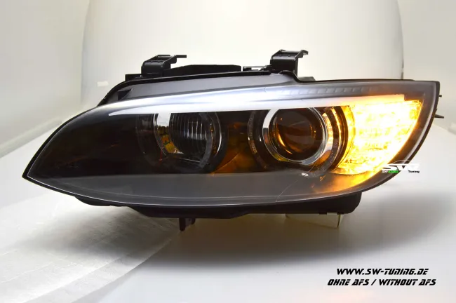 SW-Ltube Angel Eye Xenon headlights for BMW E92 E93 05-08 2 High U-LED DRL-positionslight black without AFS