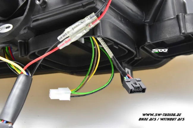 SW-Ltube Angel Eye Xenon headlights for BMW E92 E93 05-08 2 High U-LED DRL-positionslight black without AFS