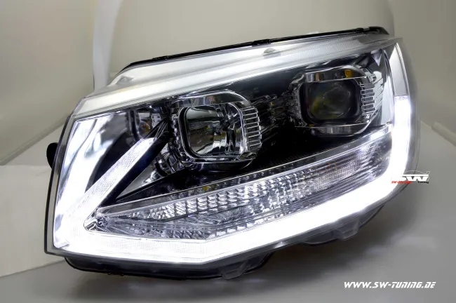 SW-DRLTube Scheinwerfer für VW T6 Typ SG 16-20 LED Tagfahrlicht Lighttube chrom