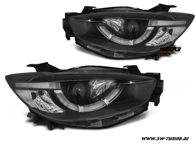 SW-DRLTube Scheinwerfer für Mazda CX-5 Typ KE 11-15 LED Tagfahrlicht Lighttube black