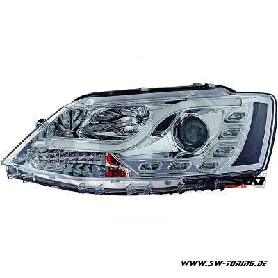 SW-DRLTube Scheinwerfer für VW Jetta VI Typ162 10-14 LED TFL-Lighttube chrom