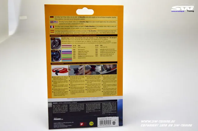 Rims Pinstripes Neon Red Foliatec 9,4m 1,33EUR/m