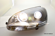 SW Angel Eye Scheinwerfer VW Golf 5 03-08 black CCFL-Standlichtringe LED Standlicht Lighttube