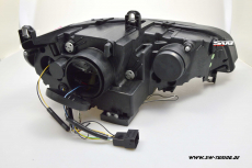 SW-DRLtube Angel Eye Xenon Scheinwerfer fr BMW X5 E70 07-10 High LED U-DRL chrom ohne AFS