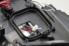 SW-DRLtube Angel Eye Xenon Scheinwerfer fr BMW X5 E70 07-10 High LED U-DRL chrom ohne AFS