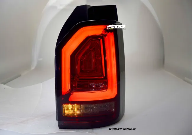 SW-Celi LED Rückleuchten für VW T6 Typ SG 16-20 Heckklappe red/smoke mit Wischblinker