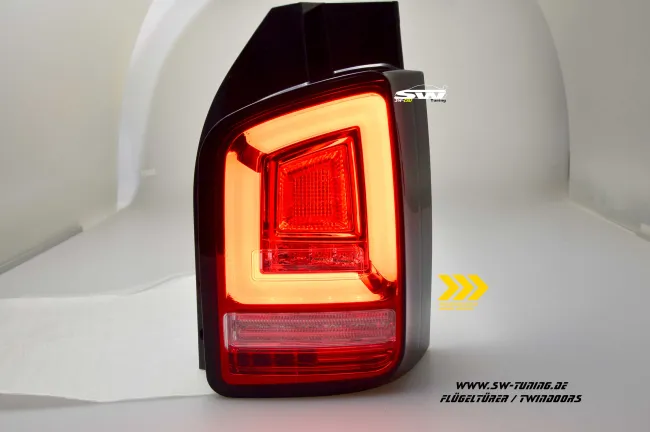 SW-Celis LED taillights for VW T6 Type SG 2016-2020 twindoors Red / clear dynamic indicator