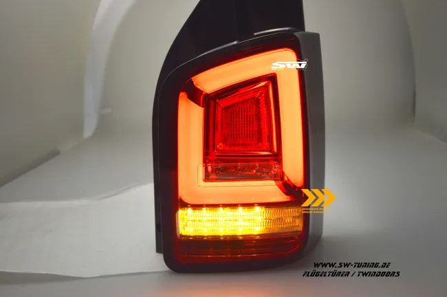SW-Celis LED taillights for VW T6 Type SG 2016-2020 twindoors Red / clear dynamic indicator