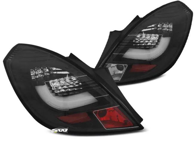 SW-Celis LED taillights Opel Corsa D 3-doors 06-14 Black/clear Lightbar