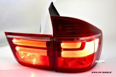 SW-Celi LED Rckleuchten passend fr BMW X5 E70 06-13 red Lightbar