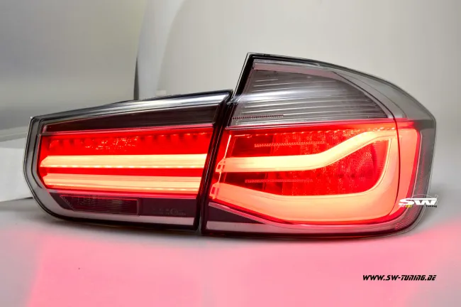 SW-Celis LED taillights for 3Series BMW F30 sedan 12-18 Black/clear silver LED Lightbar