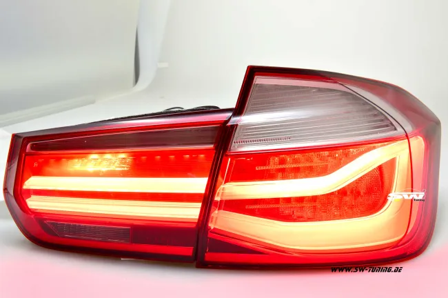 SWCeli LED Rückleuchten für 3er BMW F30 Limo 12-18 red LED Lightbar