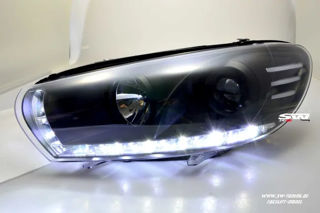 SW-DRL Scheinwerfer VW Scirocco III Typ 13 Facelift 15-17 LED-Tagfahrlicht black