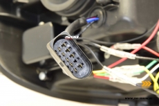 SW-DRLTube Scheinwerfer VW T5 GP Facelift Typ 7H 09-14 LED Tagfahrlicht Wischblinker Black