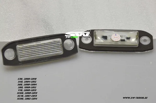LED License Plate Porsche for Volvo C30 S40 S60 S80 V70 XC60 XC70 XC90 (look list)