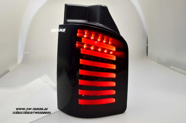 SW-Celis LED taillights VW T5 Type 7H 7E 03-15 Black/smoke Lightbar twindoors