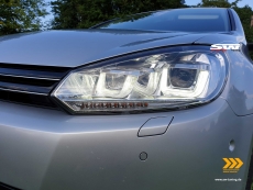 SW-DRLtube Scheinwerfer VW Golf VI 08-12 Dynamischer Blinker LED TFL U-Lighttube chrom