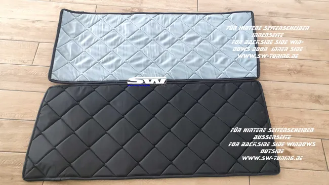 SW-Camper Magnet-Thermomatten 2teilig für Seitenscheiben hinten VW T5 Fahrgastraum