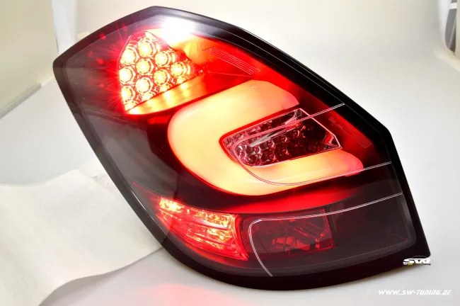 SW-Celi LED taillights Skoda Fabia II 5j 07-15 black / clear Lightbar 5Doors