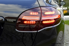 SW-Celi LED taillights suitable for Porsche Cayenne II 92A 958 11-14 with LED wiping indicator cherry red/clear