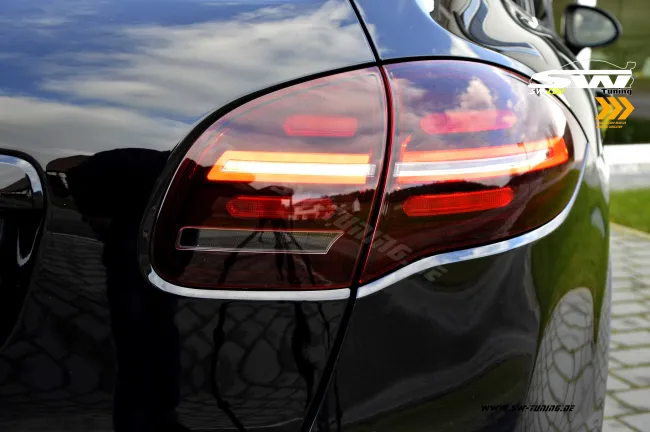 SW-Celi LED Rückleuchten passend für Porsche Cayenne II 92A 958 11-14 mit LED dynamischer Blinker cherry red/clear