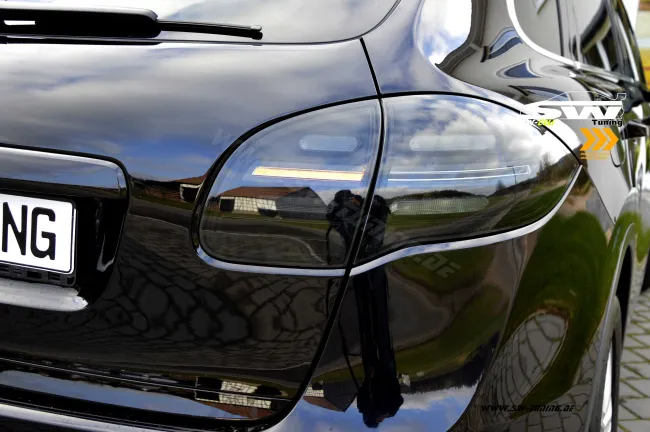 SW-Celi LED taillights suitable for Porsche Cayenne II 92A 958 11-14 with LED wiping indicator Black/smoke