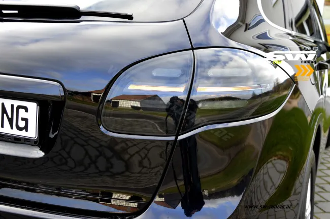 SW-Celi LED taillights suitable for Porsche Cayenne II 92A 958 11-14 with LED wiping indicator Black/smoke