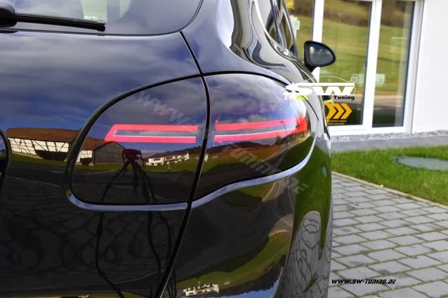 SW-Celi LED taillights suitable for Porsche Cayenne II 92A 958 11-14 with LED wiping indicator red/smoke