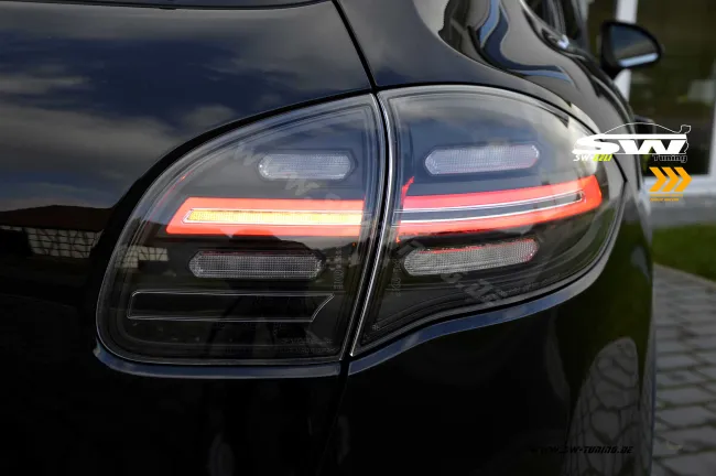 SW-Celi LED taillights for Porsche Cayenne II 92A 958 11-14 with LED wiping indicator Black/clear