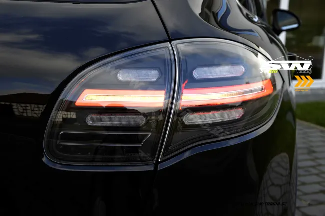 SW-Celi LED taillights for Porsche Cayenne II 92A 958 11-14 with LED wiping indicator Black/clear