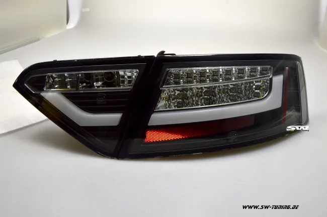 SW-Celi LED Rückleuchten für Audi A5 Cabrio 8F / Coupe 8T3 07-11 Black/clear Lightbar 2Türer