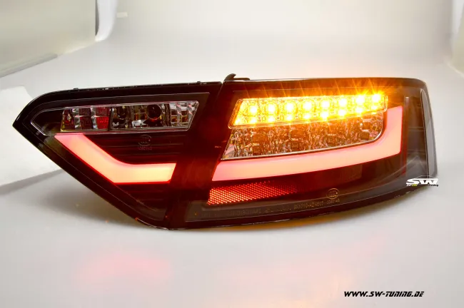 SW-Celi LED Rückleuchten für Audi A5 Cabrio 8F / Coupe 8T3 07-11 Black/clear Lightbar 2Türer