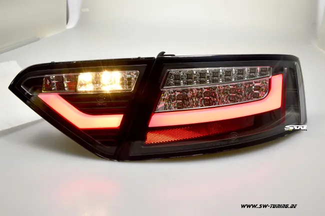 SW-Celi LED Rückleuchten für Audi A5 Cabrio 8F / Coupe 8T3 07-11 Black/clear Lightbar 2Türer