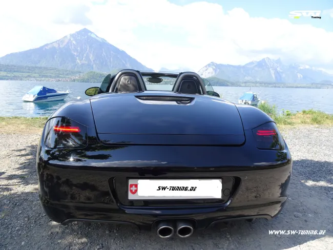 SW-Celi LED Tail Light for Porsche Boxster / Cayman 987.2 Facelift 10-14 black/smoke Lightbar-RED