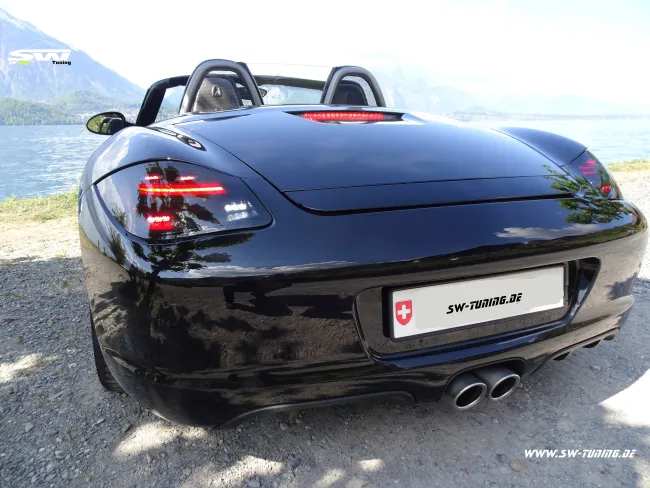 SW-Celi LED Tail Light for Porsche Boxster / Cayman 987.2 Facelift 10-14 black/smoke Lightbar-RED