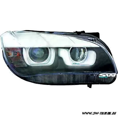 SW-DRLTube Scheinwerfer für BMW X1 E84 13-15 3D LED TFL-Standlichtringe black