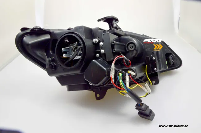 SW-DRLtube Angel Eye Xenon headlights BMW Z4 E89 09-13 LED DRL helo rims dynamic indicator black