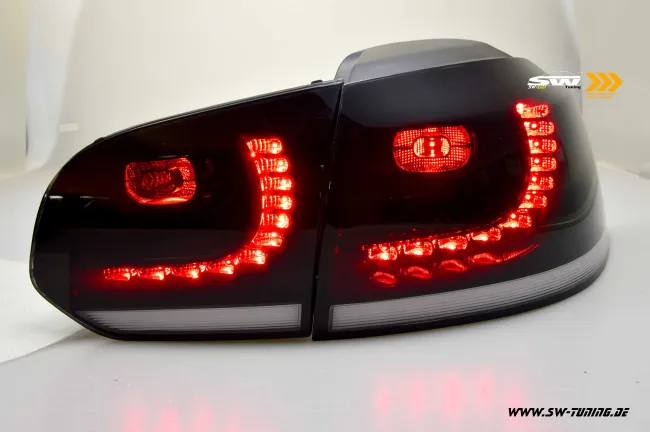 SW-Celi LED taillights for Golf 6 08-12 black/smoke/white with LED wiper indicator
